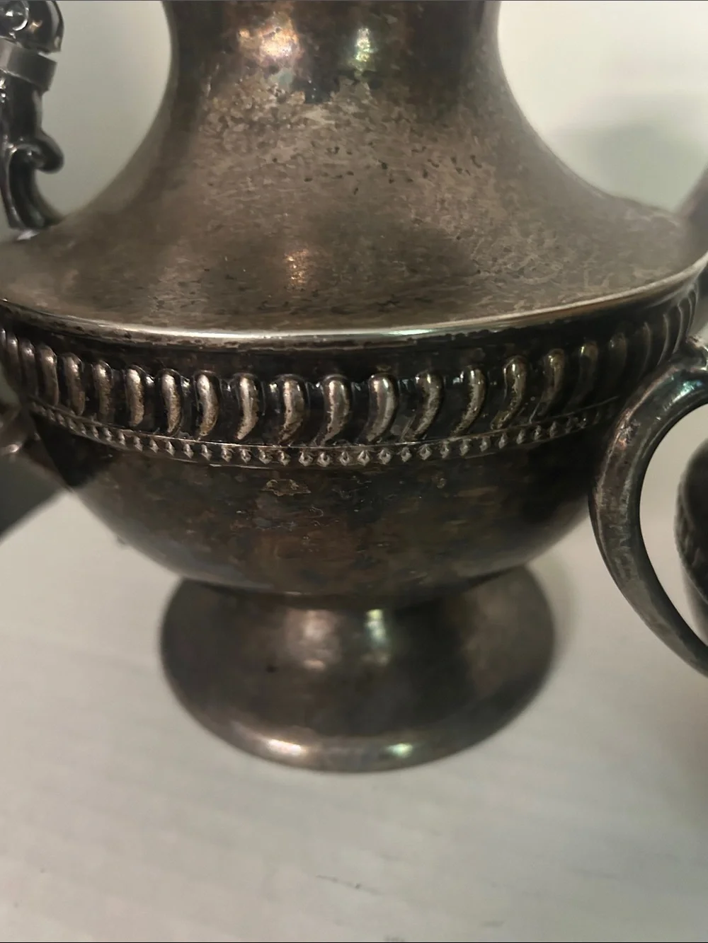 Vintage-Style Silver Tea Set - 3 Piece Tea, Sugar & Creamer